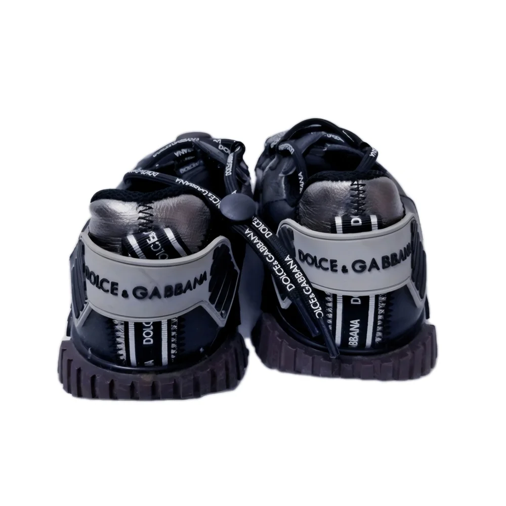 Dolce & GabbanaMen's Silver And Black Ns1 Sneakers EU 44 US Men's Size 11 - Picture 4 of 8